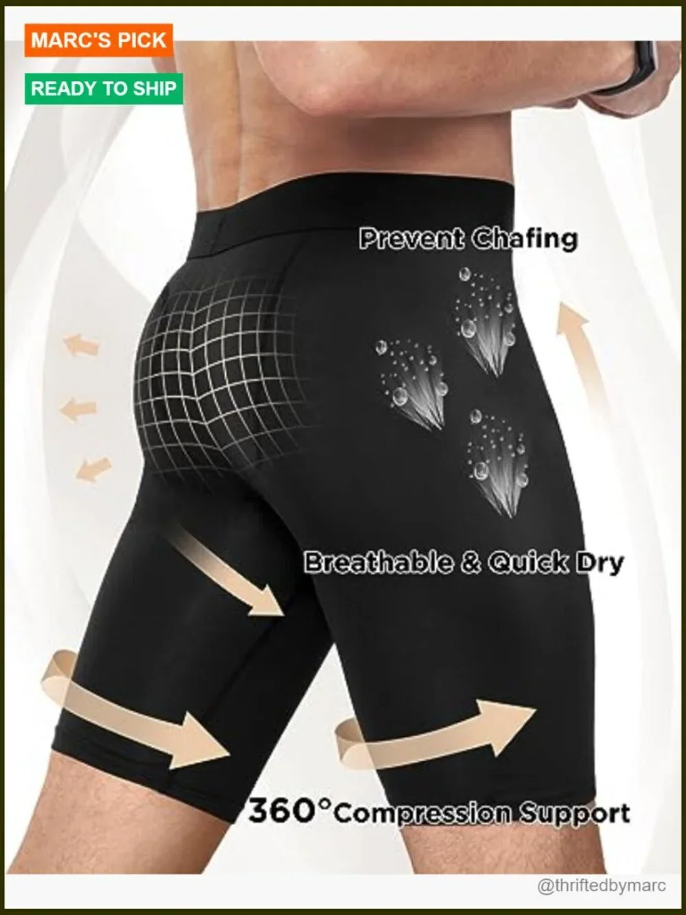 Compression Shorts 2/3 Pack Athletic Workout Running Shorts for Men